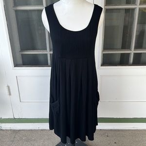 Calvin Klein S/M Black Tank T-shirt Dress with Pockets
